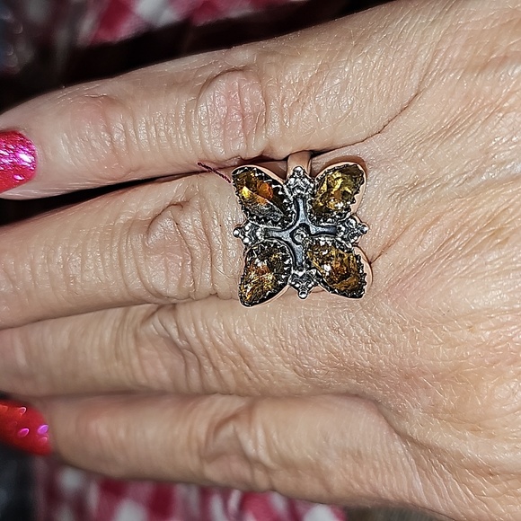 New Congac quartz Sterling Silver Ring - Picture 4 of 8